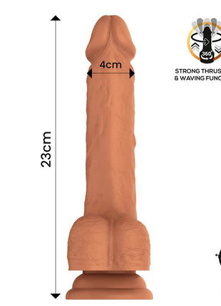 Quintus Dildo with Thrusting Waving and Vibration 9 23 cm