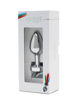 Butt Plug with Led Lights Pisa Silver