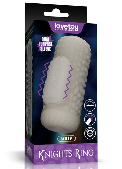 Knights Ring Vibrating Dual Purpose Sleeve Drip