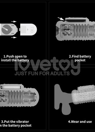 Knights Ring Vibrating Dual Purpose Sleeve Drip