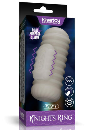 Knights Ring Vibrating Dual Purpose Sleeve Wavy