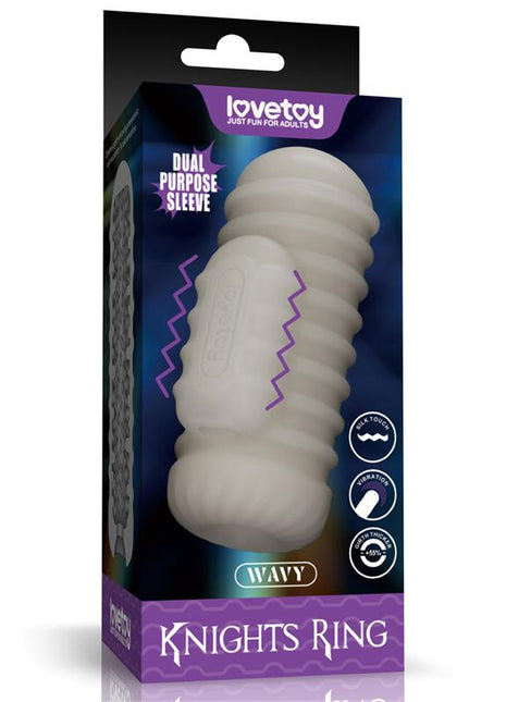 Knights Ring Vibrating Dual Purpose Sleeve Wavy