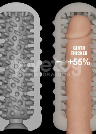 Knights Ring Vibrating Dual Purpose Sleeve Wavy