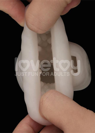 Knights Ring Vibrating Dual Purpose Sleeve Wavy