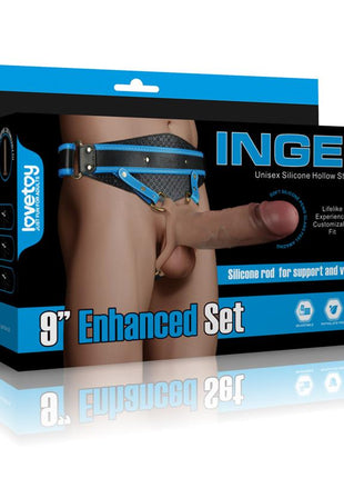 Ingen Adjustable Strap On with Hollow Dildo 9 Enhanced Set L XL 2XL