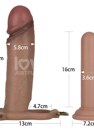 Ingen Adjustable Strap On with Hollow Dildo 9 Enhanced Set L XL 2XL