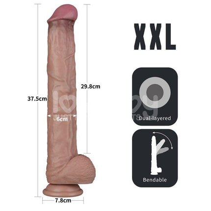 Dual Layered Bendable Dildo XXL 14,5