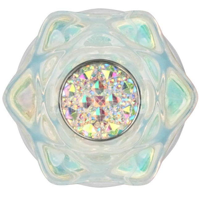 Gemoria Silicone Butt Plug with Crystal Sphere Multicolor