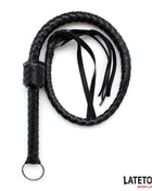 Braided Whip Black 116cm