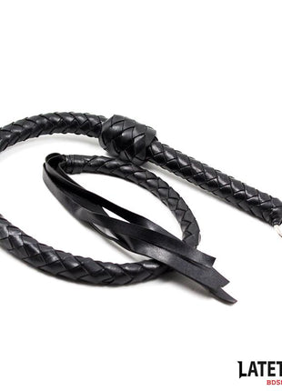 Braided Whip Black 116cm