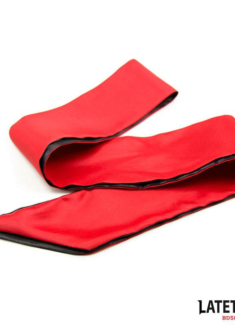 Satin Blindfold Red and Black