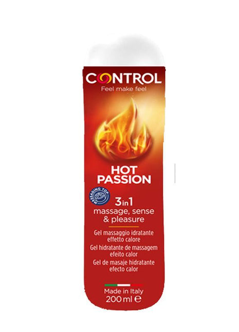 Massage Gel Hot Passion 200ml bottle with warming sensation for sensual body massages