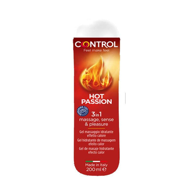 Massage Gel Hot Passion 200ml bottle with warming sensation for sensual body massages