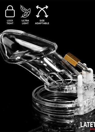 Chastity Penis Cage Long Clear
