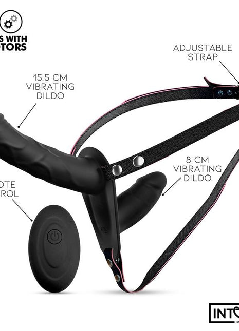Jordan Strap on with Double Vibrating Dildo and Remote