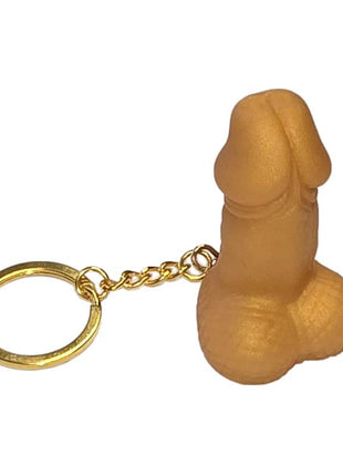 Penis Shaped Whistle Keychain Gold