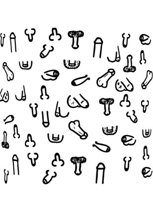 Penis square coasters 10 units