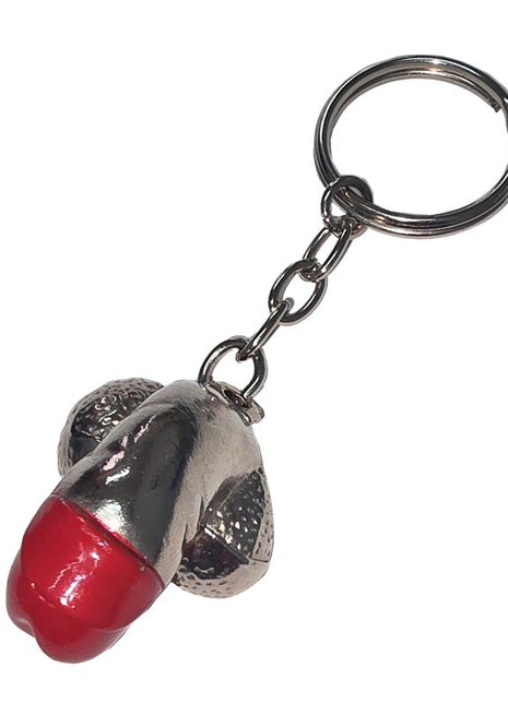 penis shaped metal keychain