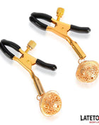 Nipple Clamps with Bell Black and Gold