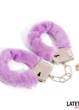 Furry Metal Cuff Purple
