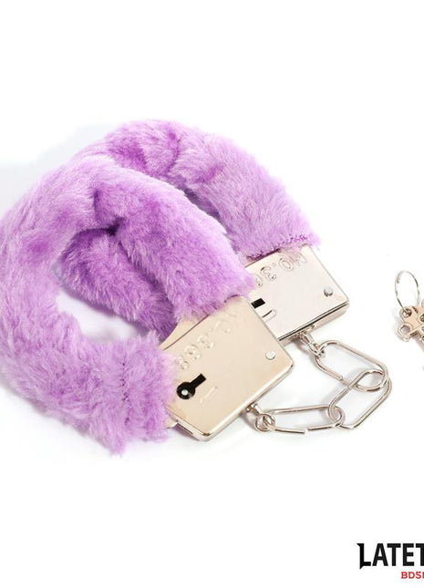 Furry Metal Cuff Purple