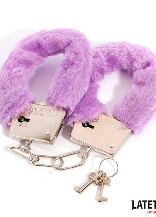 Furry Metal Cuff Purple