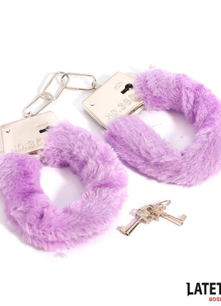 Furry Metal Cuff Purple