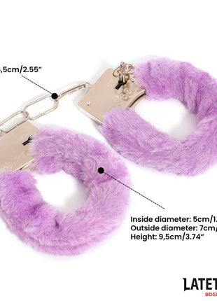 Furry Metal Cuff Purple