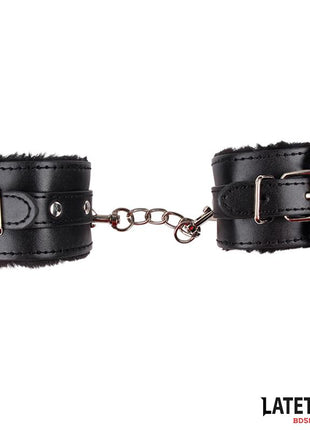 Furry Wrist Cuff Black