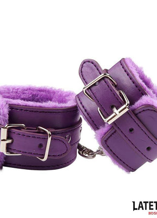 Furry Wrist Cuff Purple