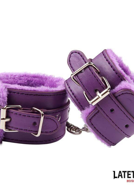 Furry Wrist Cuff Purple