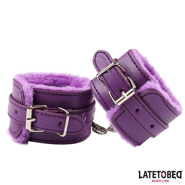 Furry Wrist Cuff Purple