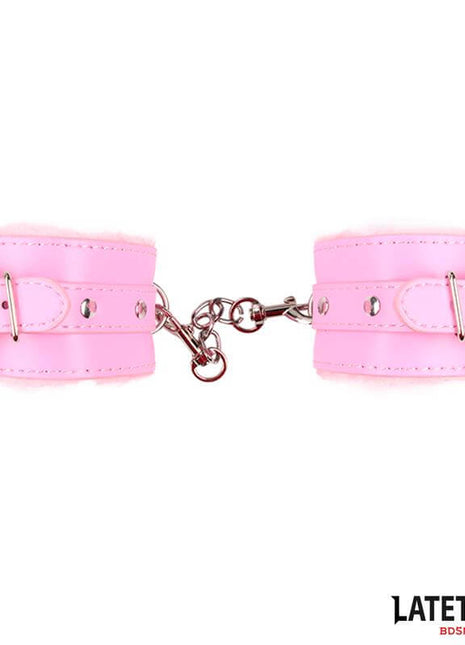 Furry Ankle Cuff Pink