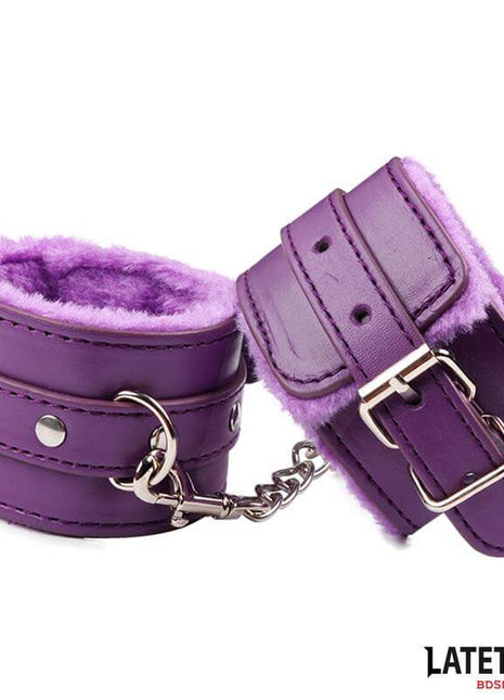 Furry Ankle Cuff Purple