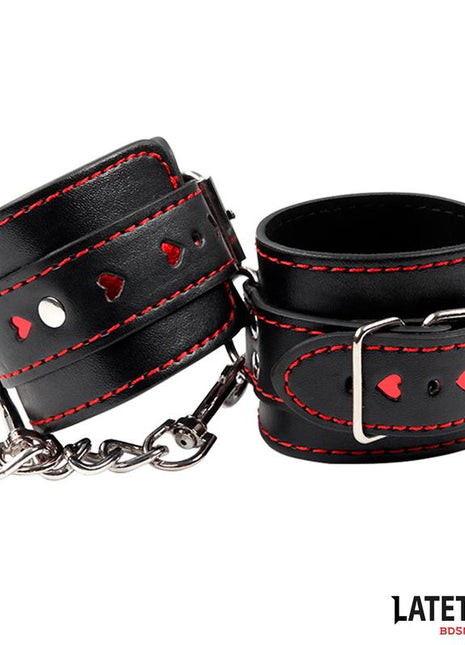 Cuff with Chain and Hearts
