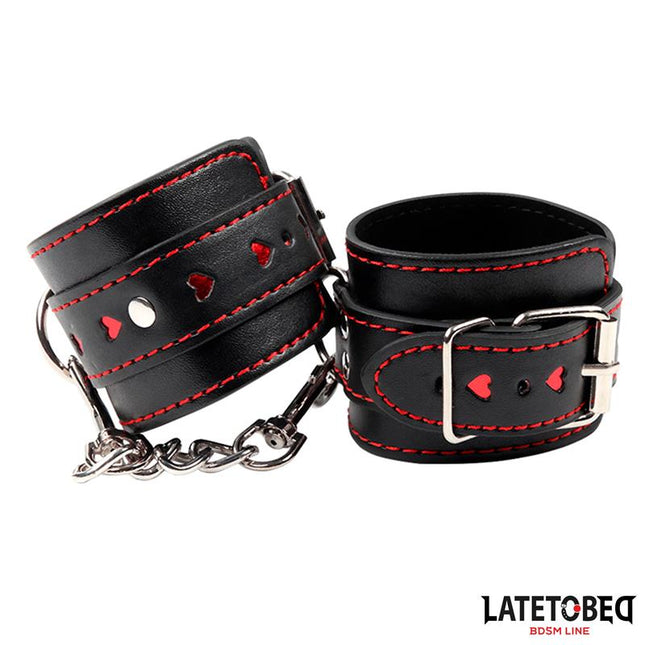Cuff with Chain and Hearts