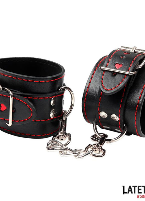 Cuff with Chain and Hearts