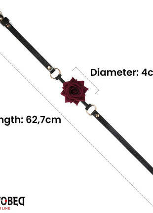 Gold Metal rose gag Ball