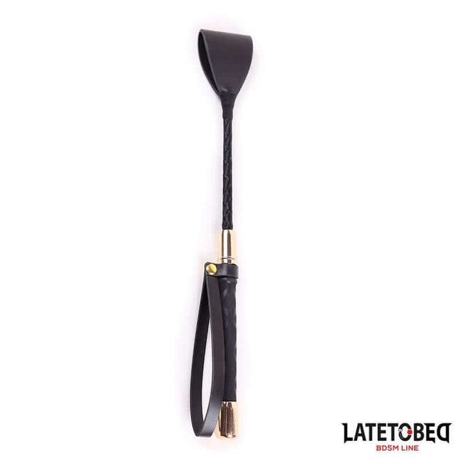 gold metal BDSM riding crop 30cm