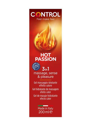 Massage Gel Hot Passion 200 ml with warming effect and innovative 5-sphere cap for sensual full-body massage