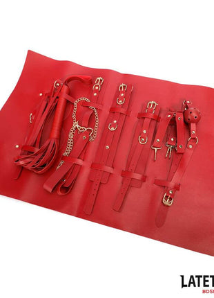 7 pcs Bondage Set with Carry bag Red