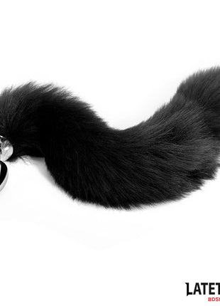 Anal plug with tail Black 40 cm