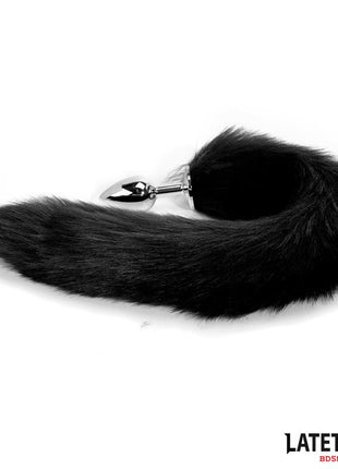 Anal plug with tail Black 40 cm