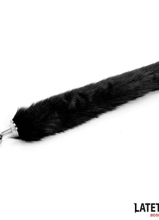 Anal plug with tail Black 40 cm