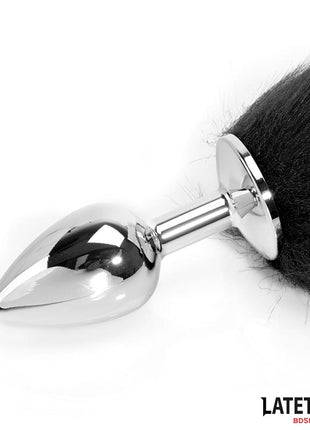 Anal plug with tail Black 40 cm