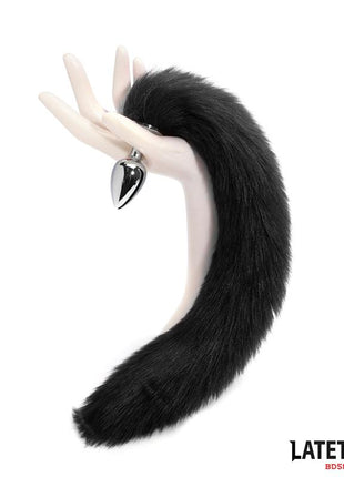 Anal plug with tail Black 40 cm