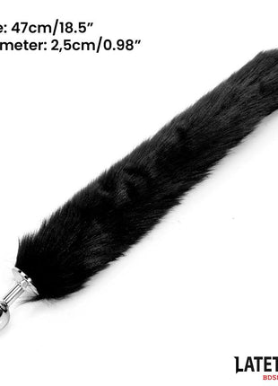 Anal plug with tail Black 40 cm
