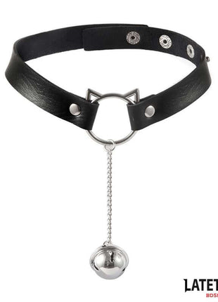 choker with cat ear hoop and bell