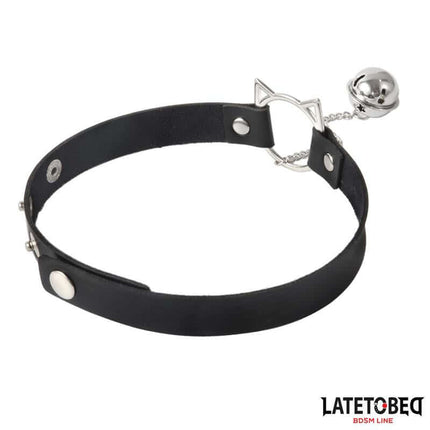 choker with cat ear hoop and bell