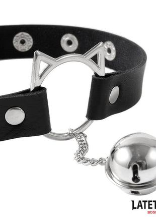 choker with cat ear hoop and bell